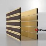 Планкен для забора Printec под дерево 120 mm RAL 1014 – покрытие матовое, толщина 0,45 мм в Геленджике | фото 3
