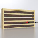 Планкен для забора Printec под дерево 120 mm RAL 1014 – покрытие матовое, толщина 0,45 мм в Геленджике | фото 4